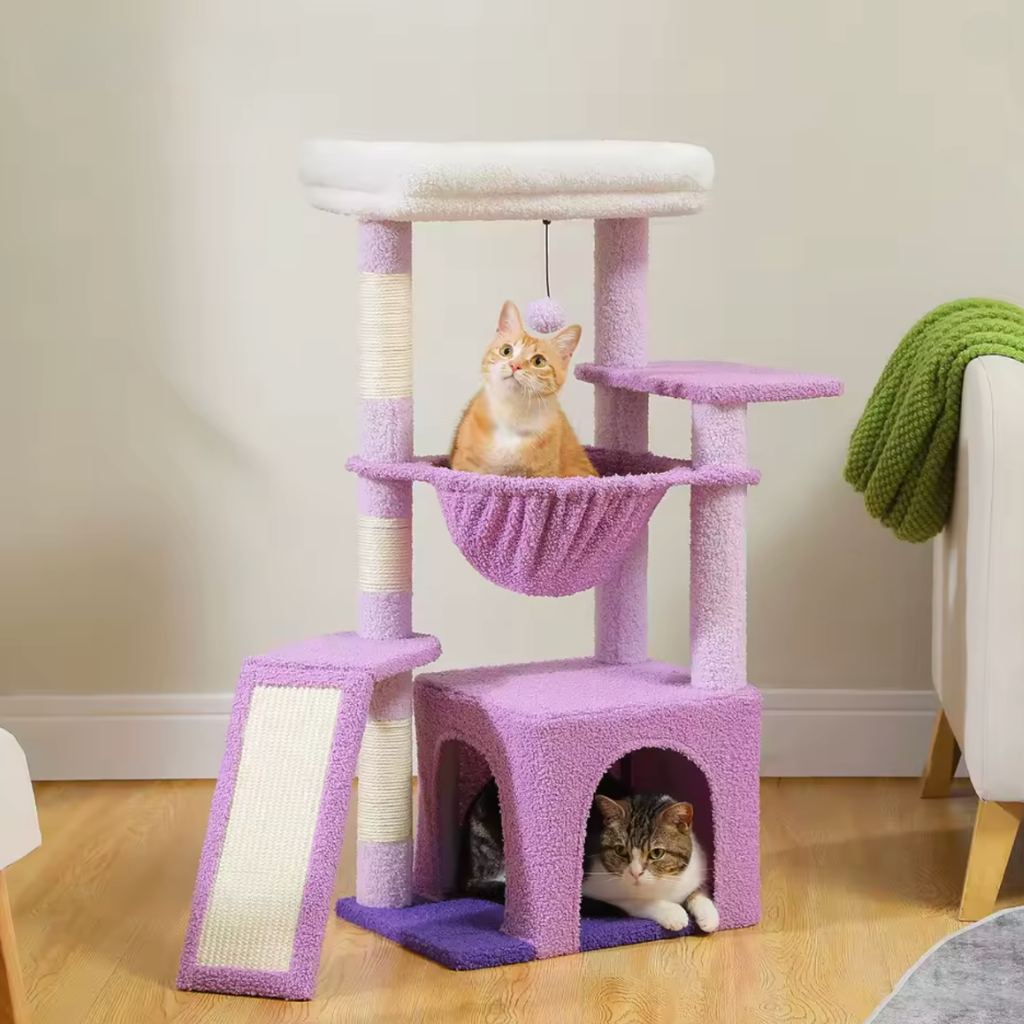 Arbre à chat 91cm violet