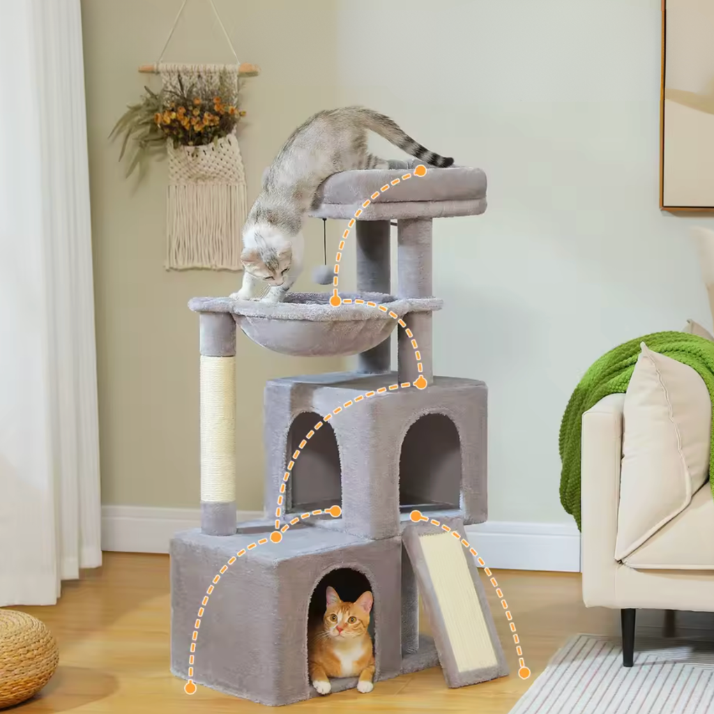 Arbre à chat gris
