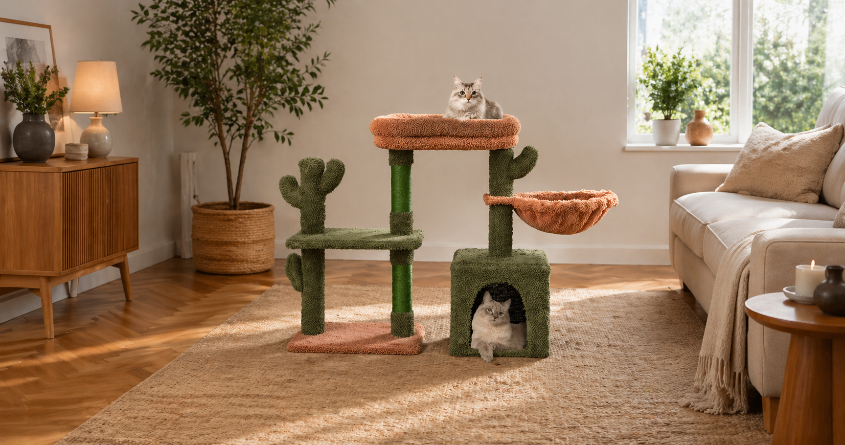 Arbre à chat vert cactus
